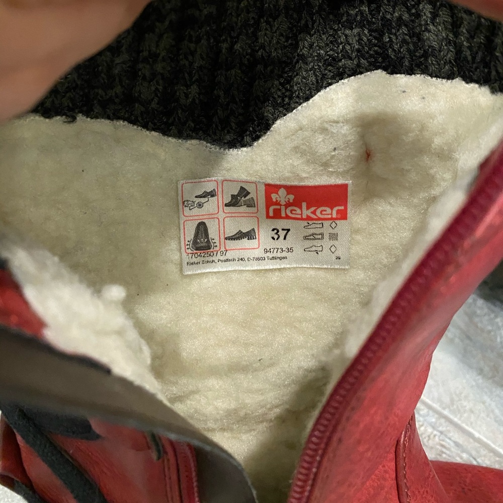 Red Rieker Boots - Picture 5 of 5